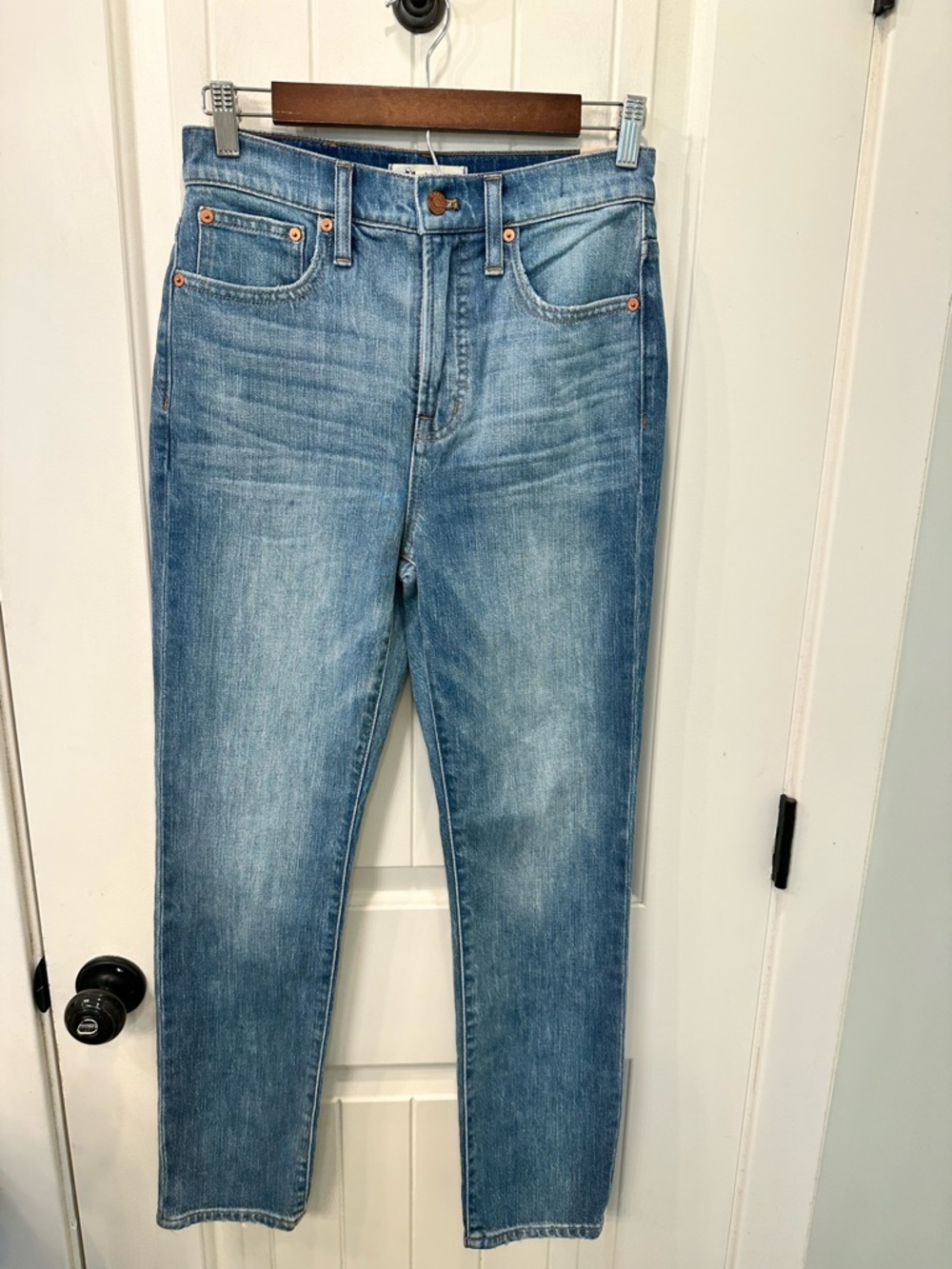 Madewell The Perfect Vintage Jean High Rise Straight Leg Magic Pockets 26 NWT